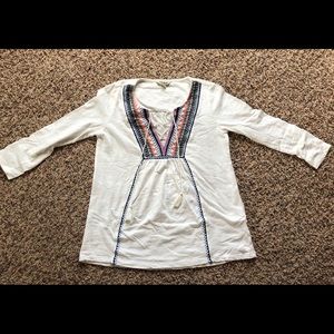 Lucky Brand Embroidered Blouse